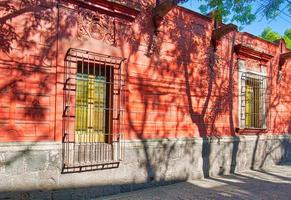 Beautiful colonial Coyoacan Streets and houses in Mexico city photo