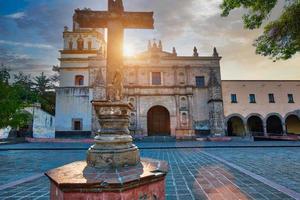 Parish of San Juan Bautista on Hidalgo square in Coyoacan photo