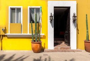 Scenic colonial streets and architecture of San Jose del Cabo in historic city center, hub for culture and numerous art galleries photo