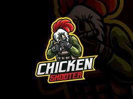 Rooster mascot sport logo design vector