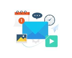 Vector illustration Communication with email