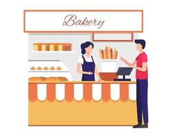 ilustración de pastelería y panadería