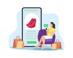 Online shopping concept illustration vector