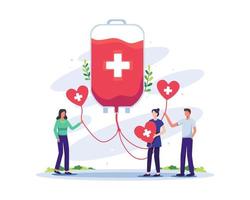 Blood donation concept illustration vector