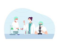 Medical research team illustration vector