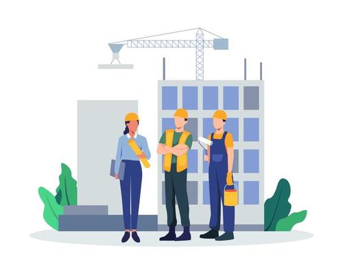 Construction site concept illustration