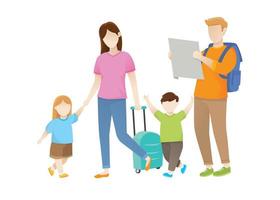 Group of Family traveler illustration vector
