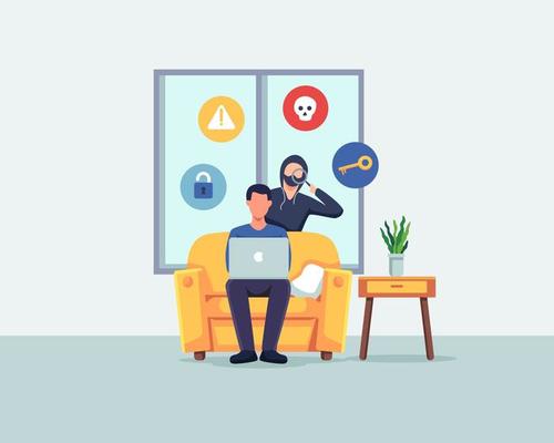 Hacker phishing stealing private personal data