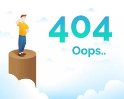 404 Error page not found concept illustration vector