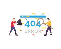 Ilustración del concepto de página de error 404 no encontrada vector