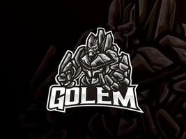 logotipo de esports golem vector