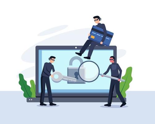 Steal data concept illustration