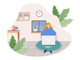 Work from home illustration vector