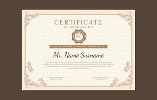 University Certificate Template vector