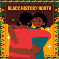 Black History Month with Character vector