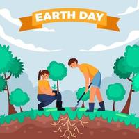 Love Our Earth in Earth Day Concept vector