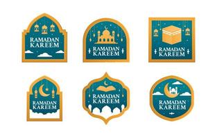 Ramadan Kareem Label Collection vector