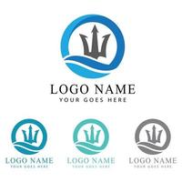 Trident Logo Template vector icon illustration design