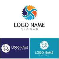 Technology logo template vector illustration