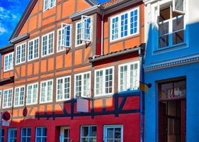 Copenhagen, scenic historic old city streets photo