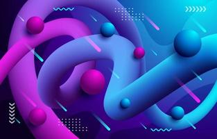 3d Blue Purple Fluid Wave Background vector