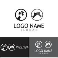 mano cuidado logo plantilla vector icono negocio