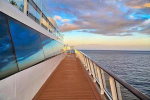 Cruise ship sailing on Caribbean vacation photo