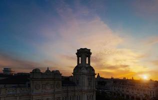 Authentic Old Havana Vieja buildings at sunset in historic city center near Central Park and El Capitolio