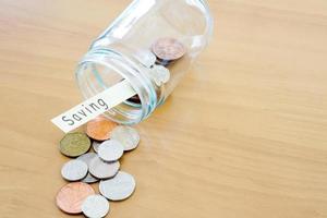 Money jar for savings photo