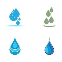 Diseño de ilustración de vector de plantilla de logotipo de gota de agua