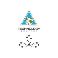 Technology logo template vector illustration