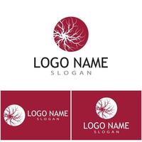 Veins Logo Template vector symbol medical design