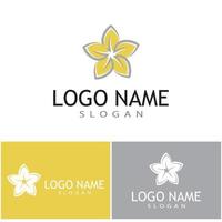 Beauty plumeria icon flowers design illustration Template vector