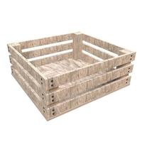 empty wooden pallet crate isolated on white photo