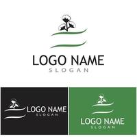 Cotton Logo Template vector symbol nature