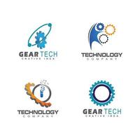 Technology logo template vector illustration