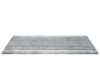 Wood plank gray template on white background photo
