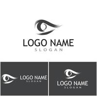 identidad de marca diseño de logotipo de vector de cuidado ocular corporativo