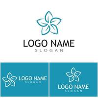 Beauty plumeria icon flowers design illustration Template vector