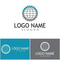 Technology logo template vector illustration