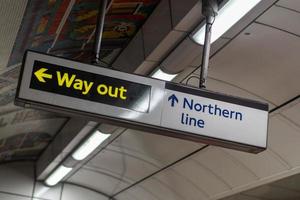 London Underground Way Out Sign photo