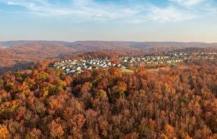 vista aérea de los acantilados cerca de morgantown wv foto