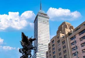 Landmark tower Torre Latinoamericana near the Alameda Central Park photo