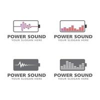 Sound waves vector illustration design template