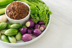 Fermented Fish Chili Paste with Fresh Vegetables photo