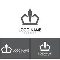 Crown Logo Template vector icon illustration design