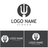 Trident Logo Template vector icon illustration design