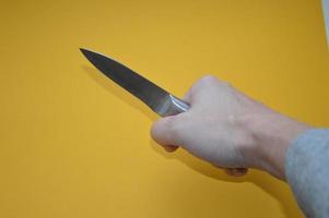 Knife as a cold piercing and cutting weapon for self-defense photo