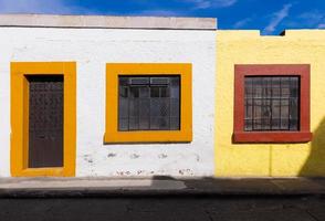 Morelia, Michoacan, colorful streets and colonial houses in Morelia historic city center, one of the main city tourist attractions photo