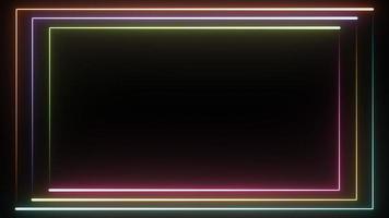 Neon muticolor border technology background photo